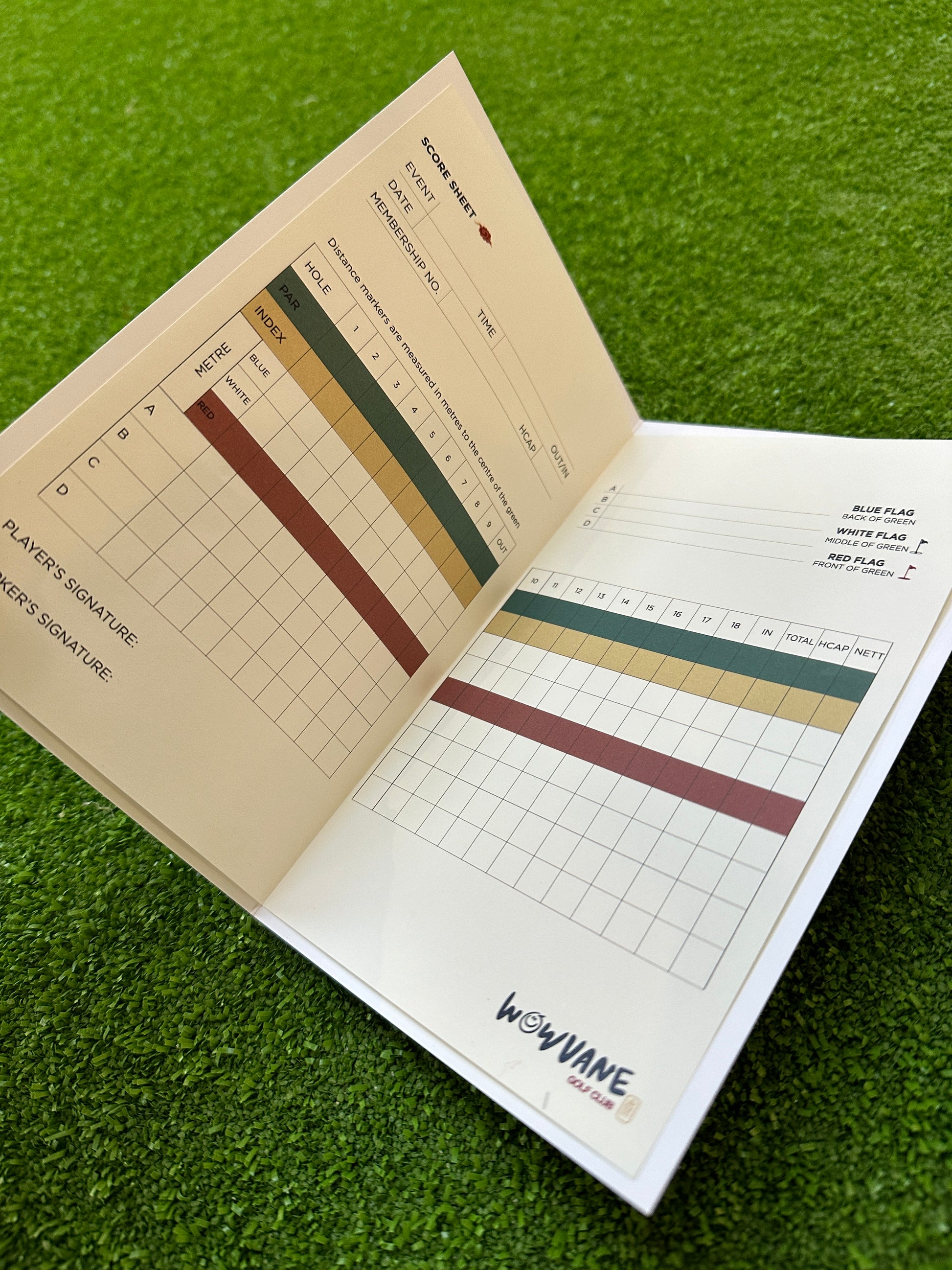 Golf Score Card | Golf Training Scorecard | Valuablething